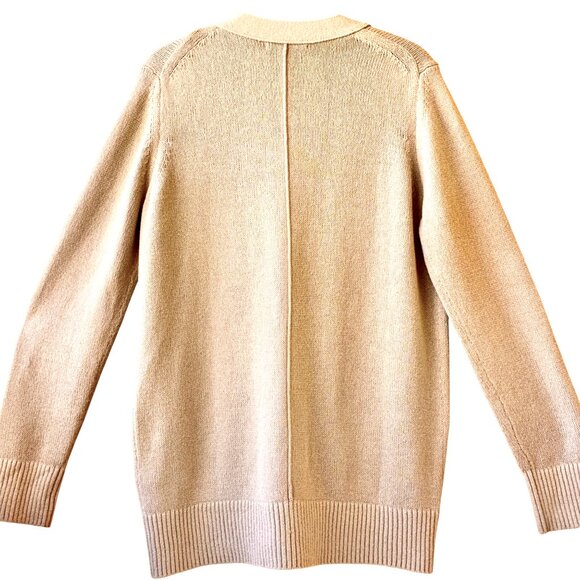 Banana Republic Sweater V-Neck Button Down Cardigan Cotton + Hemp  Medium - Picture 4 of 15